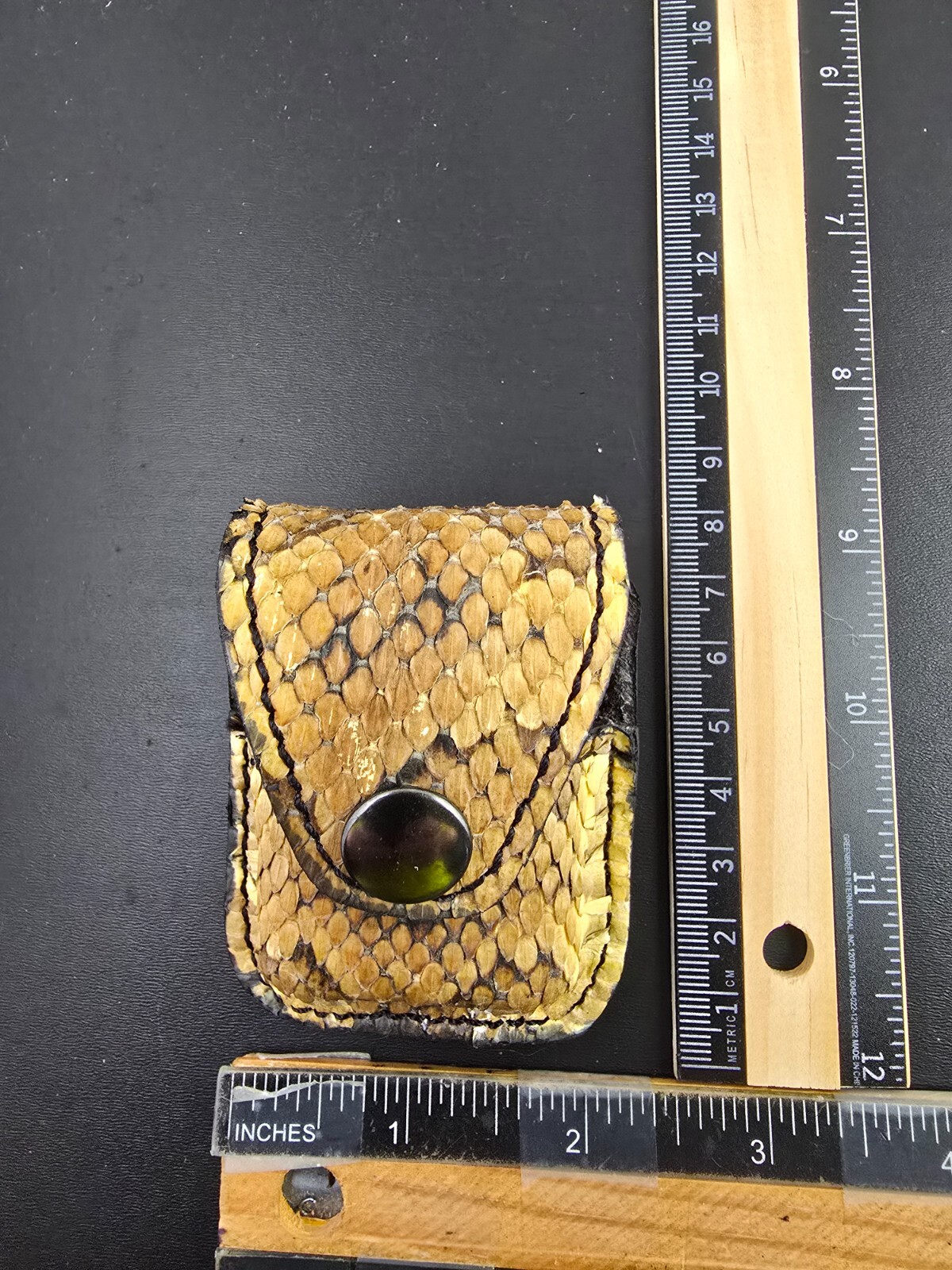 Real Cotton mouth snake skin ZIPPO lighter case Pouch holder natural color new