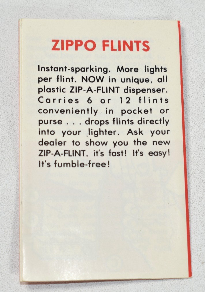 Vintage 1970s ZIPPO No. 200 Lighter BRUSH FINISH Unfired with Box Instructions