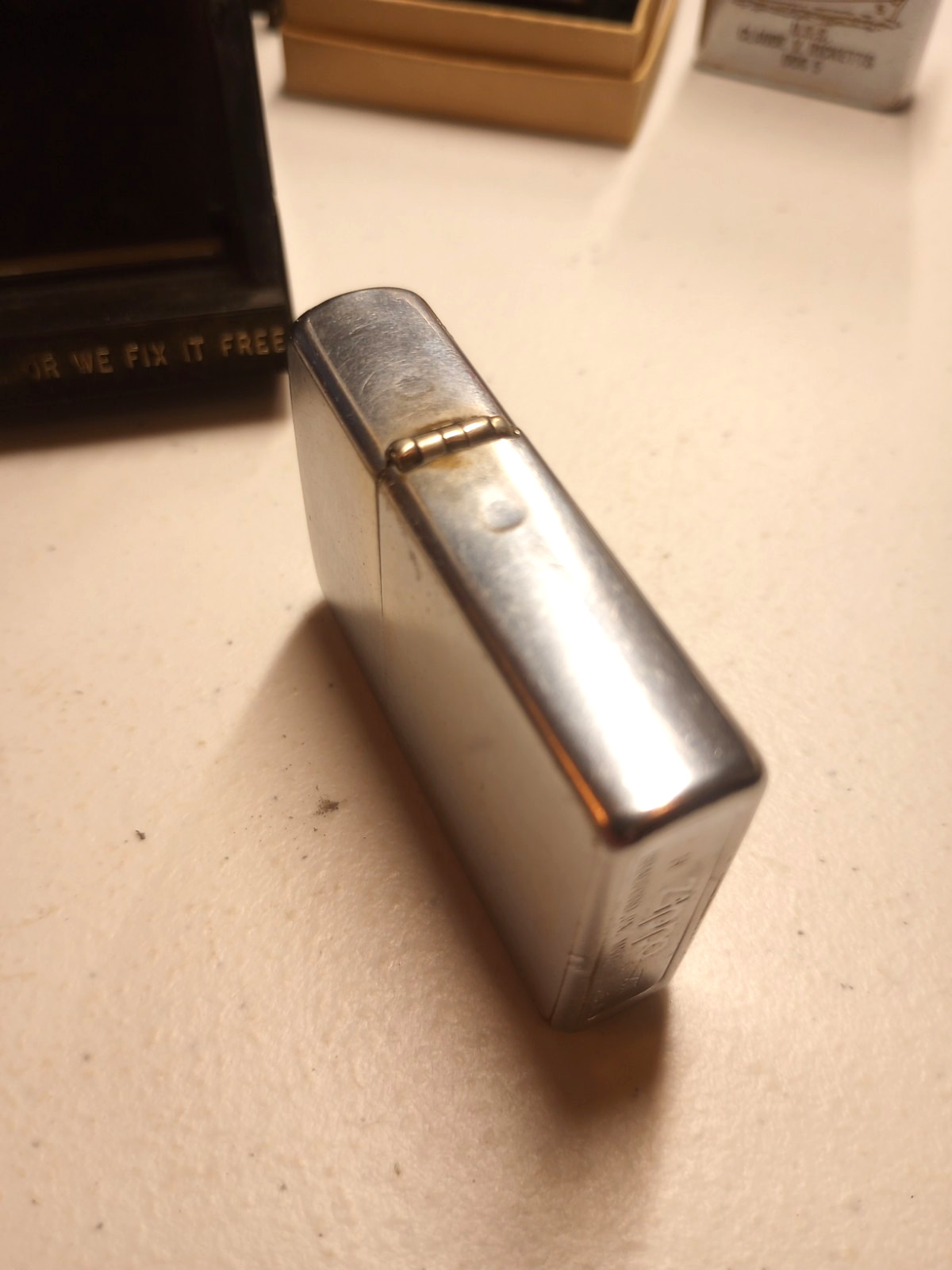 Vtg 1996 Zippo Cigarette Lighter Iwo Jima US Marines Raising Flag Box Nice Snap!
