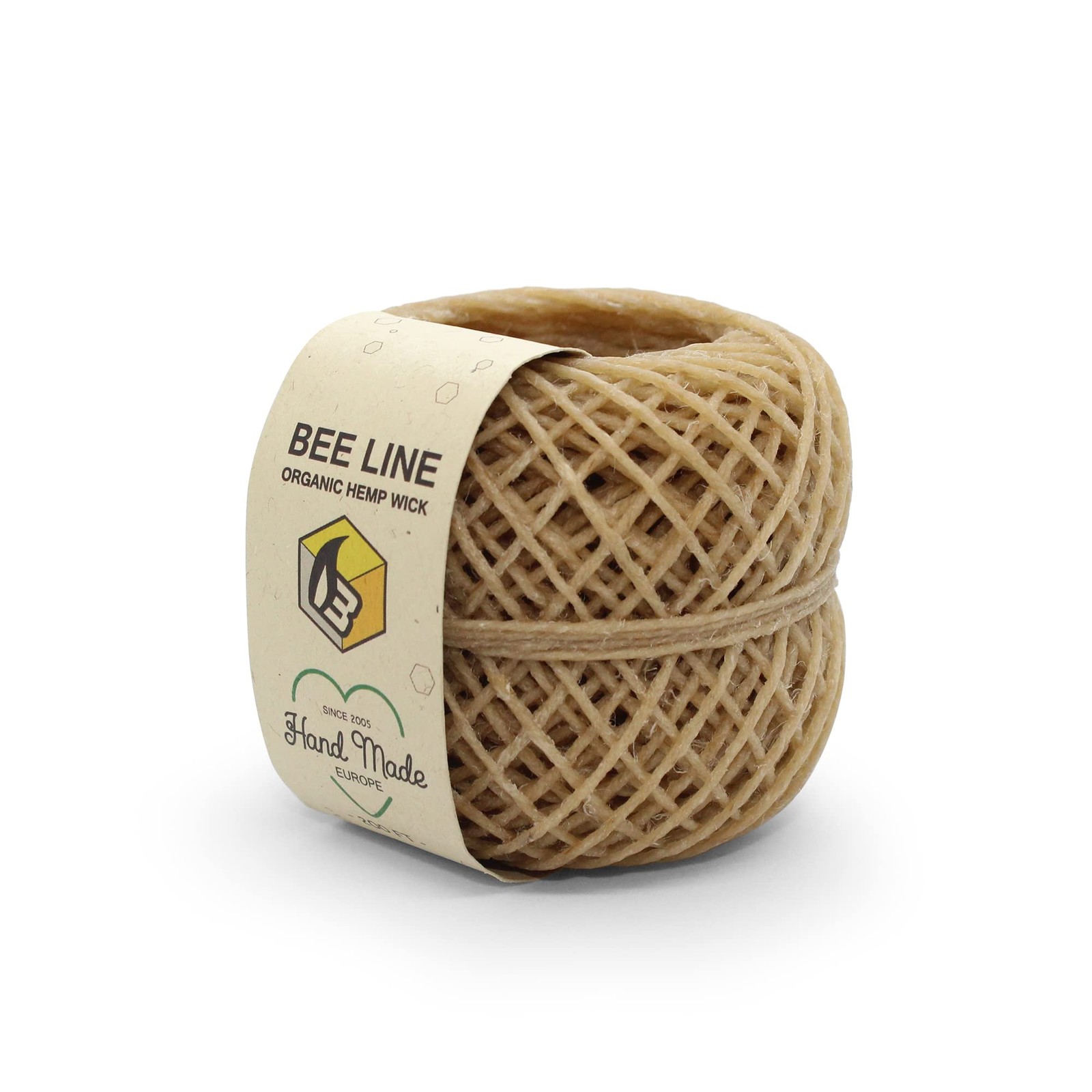 Hemp Wick Bundle Pack: 200 FT Beeline Roll + 1 Hemplights Lighter Black