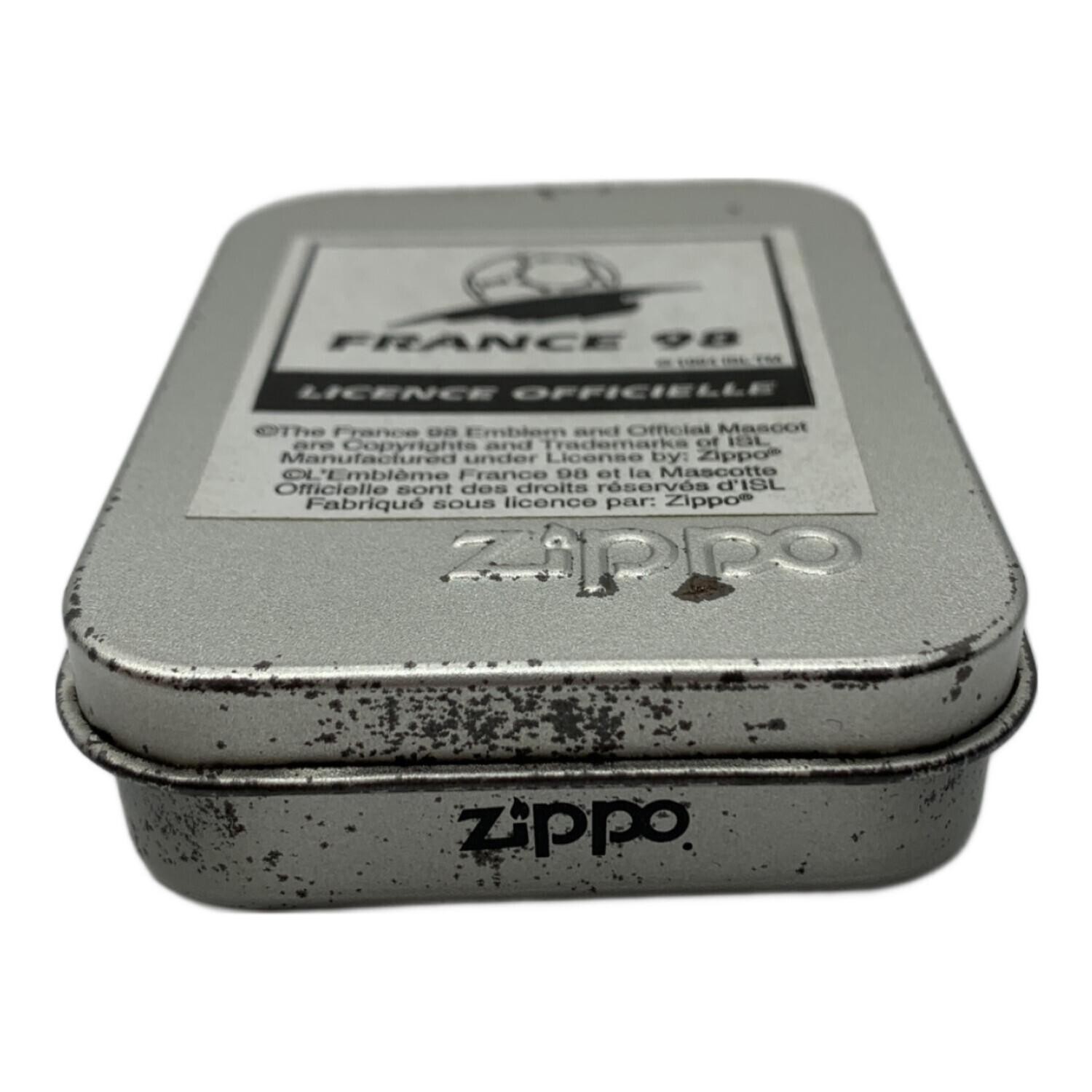 Vintage Zippo France 98 1998 FIFA World Cup Flags Design Oil Lighter