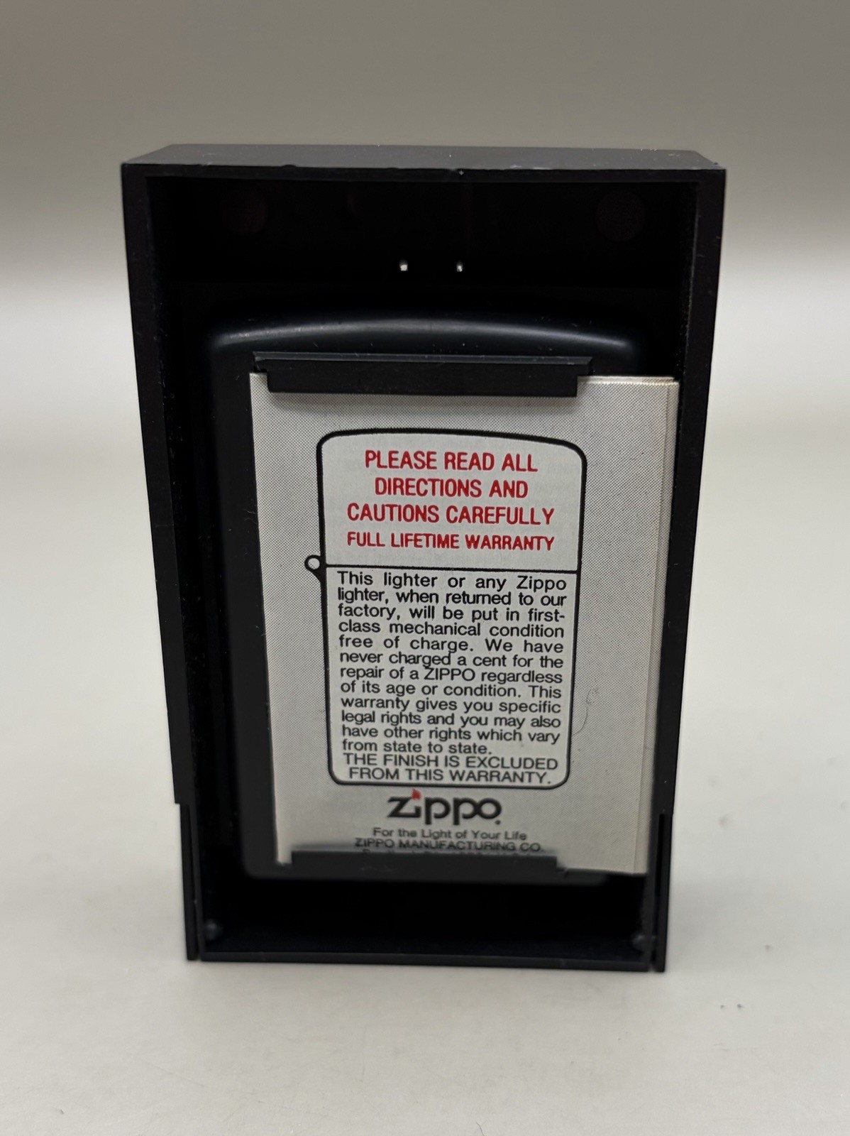 1991 Zippo NRA Unsmoked National Rifle Association Brushed Chrome Lighter & Box