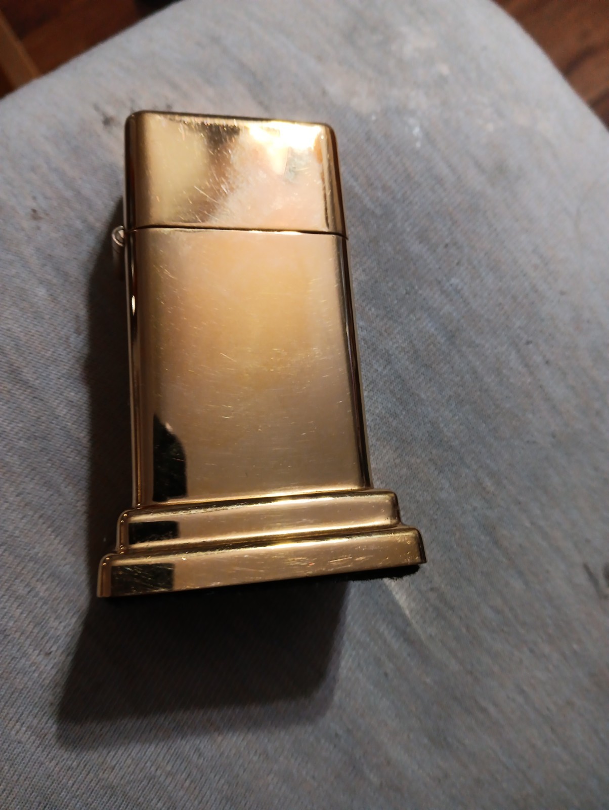 Mid Century Modern Zippo Barcroft High Polished Non-Magnetic Gold 1950-54