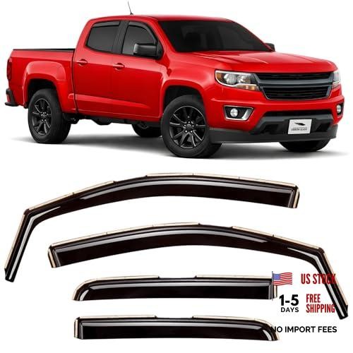 in-Channel Extra Durable Rain Guards for Colorado/GMC Canyon 15-22 Crew Cab