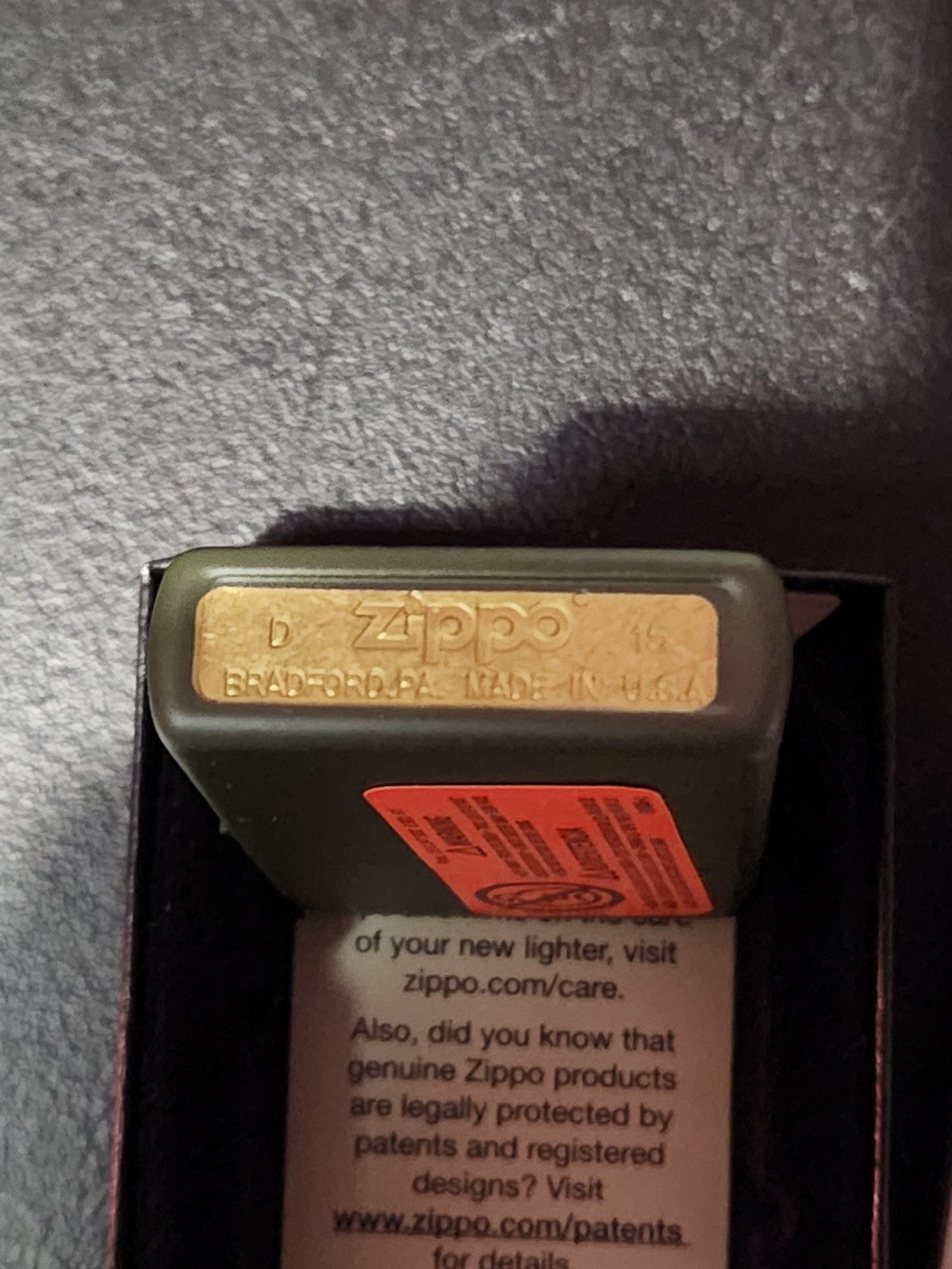Zippo 221 Ammo Crate 45 Cal Sealed