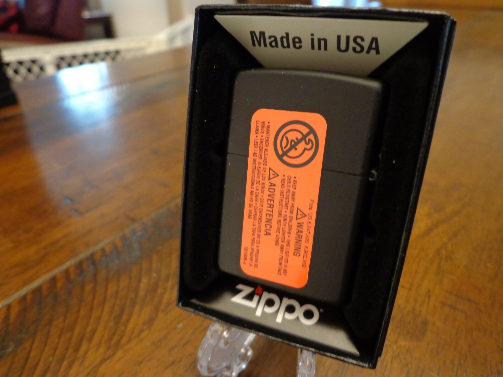 PUG FACE DOG BLACK MATTE ZIPPO LIGHTER MINT IN BOX