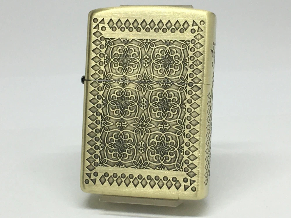 Zippo Lighter Flame Clown 3-sided Processing Brass Ibushi Gold Regular Japan New