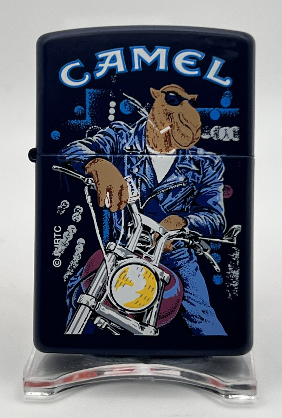 Genuine Brand New 1997 ZIPPO Lighter AWESOMELY COOL CAMEL JOE Navy Blue Case