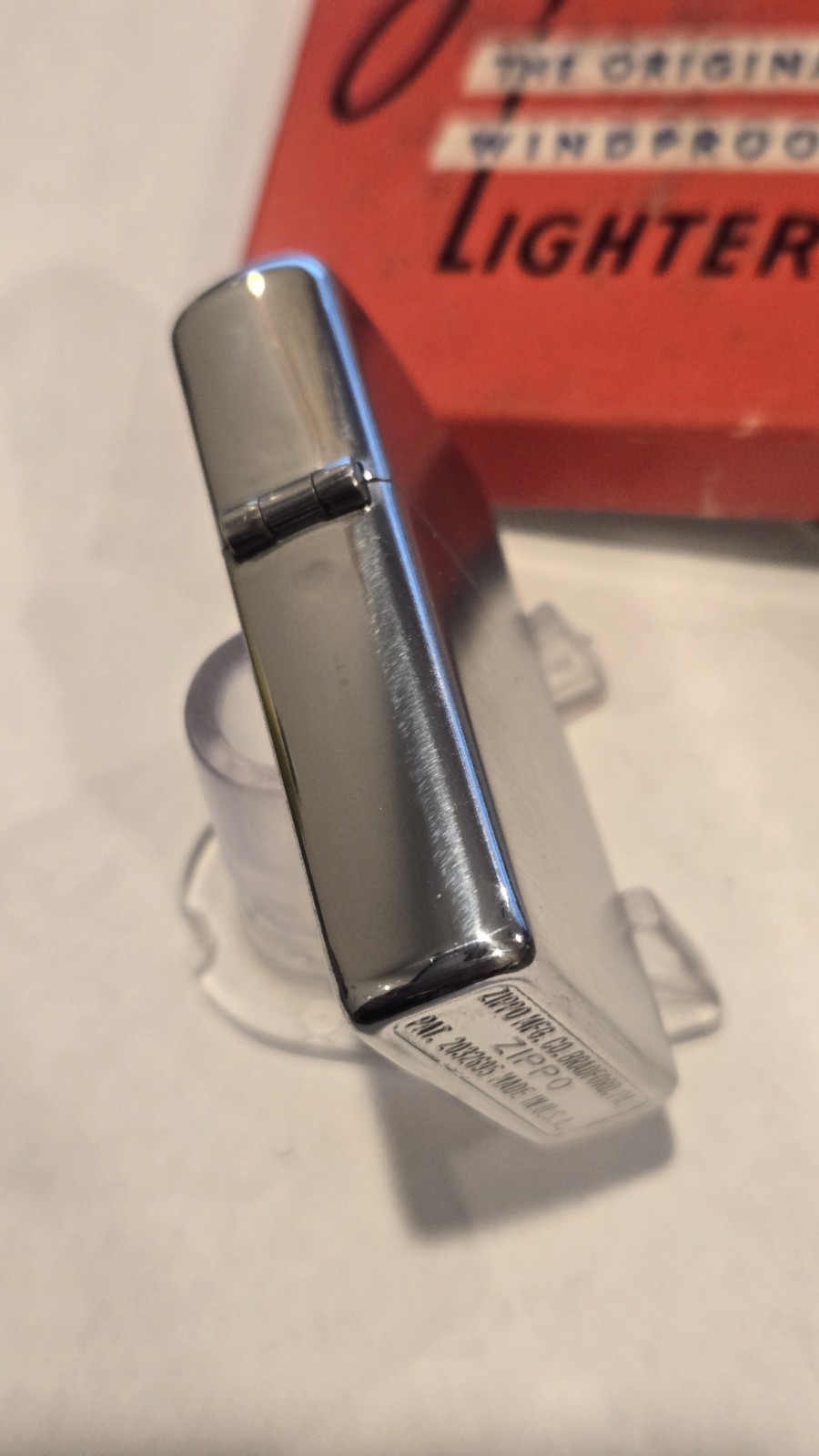 1948 3 Barrel Nickel Silver 16 Hole Insert Zippo Lighter UNFIRED Red Box Mint