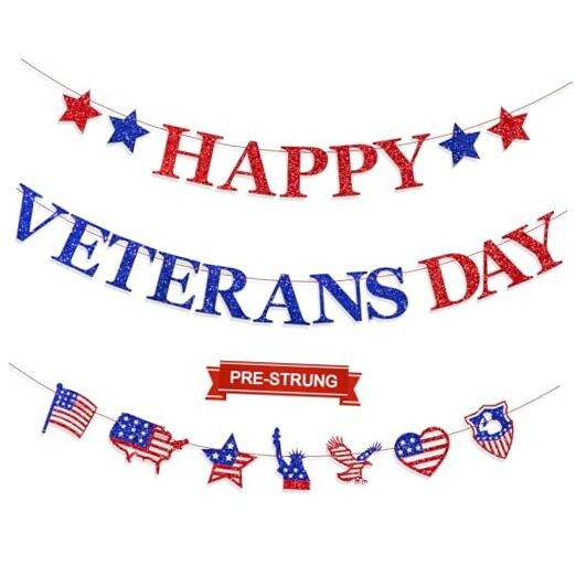 Banner, Pre-Strung Thank You To Our Heroes Banner for Happy Veterans Day