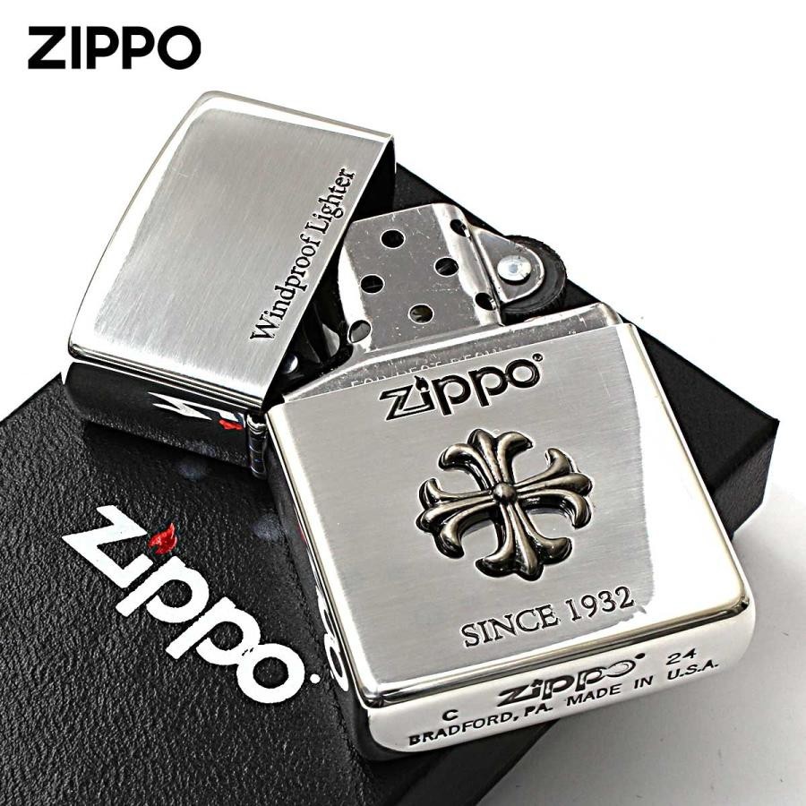 ZIPPO : Oil Lighter : CROSS : METAL Emblem : 2CM-1 : from JAPAN