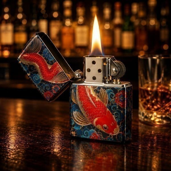 Zippo Lighter D26-210 Soccer Story Printed Used