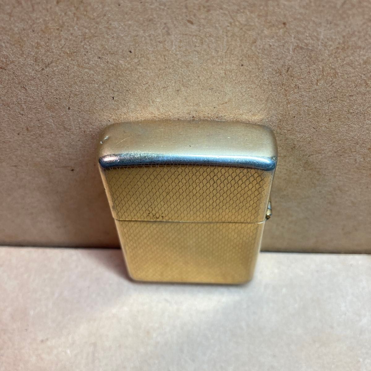Zippo lighter items ZIPPO old polished gold plated mesh engine turn double sided