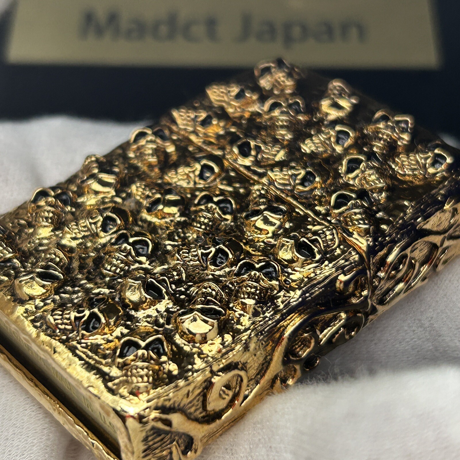 Zippo Skull Jacket Lighter Men’s Accessory 5 Sides Design Gold Ibushi Skull