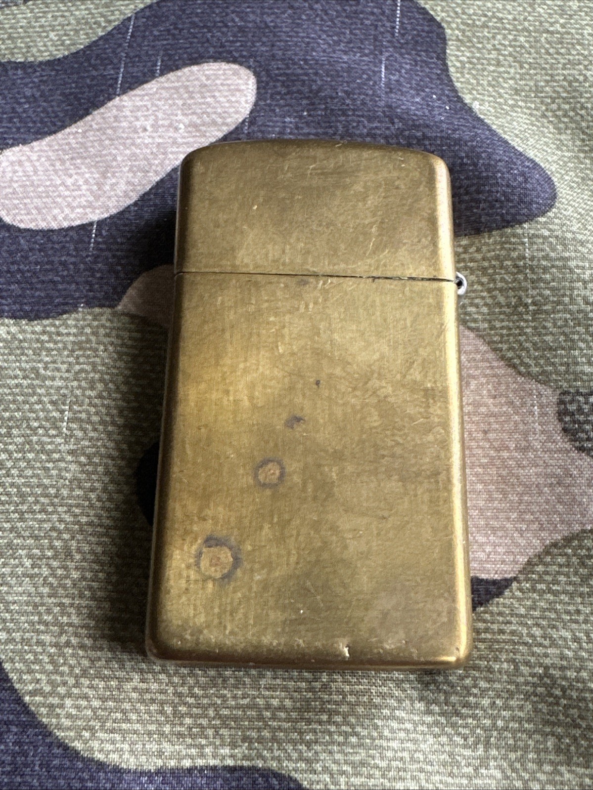 1989 Vintage Zippo Slim Lighter – Solid Brass – Made in Bradford USA