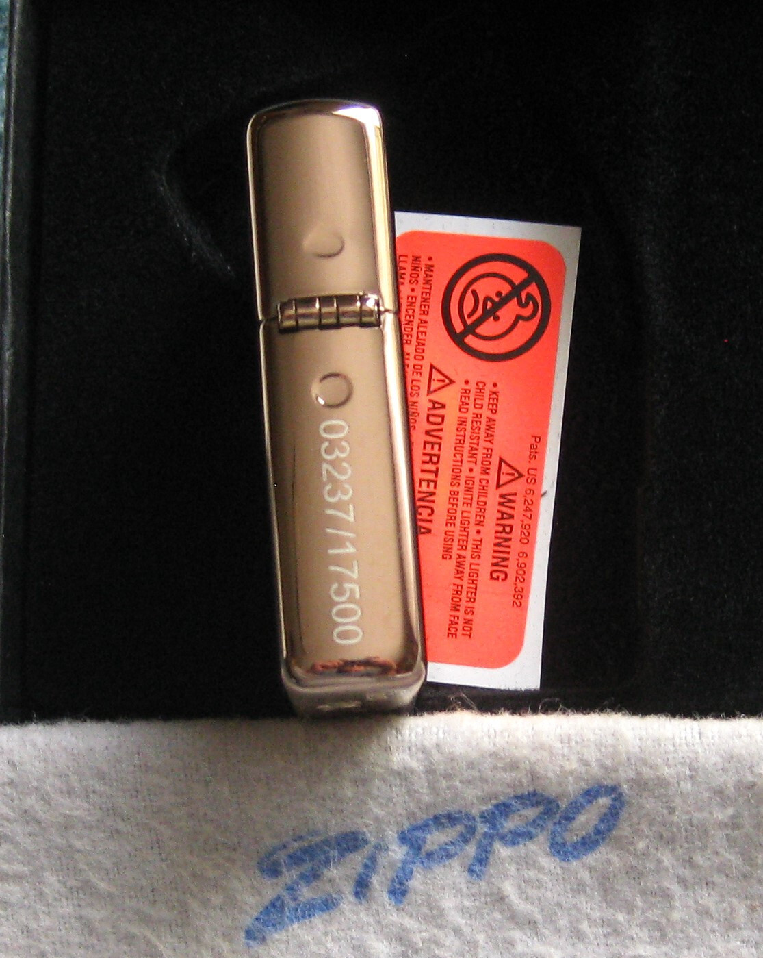 ZIPPO SCRIPT LOGO COLLECTIBLE Lighter ROSE GOLD Limited XXXX/17500 ARMOR 75 Yr