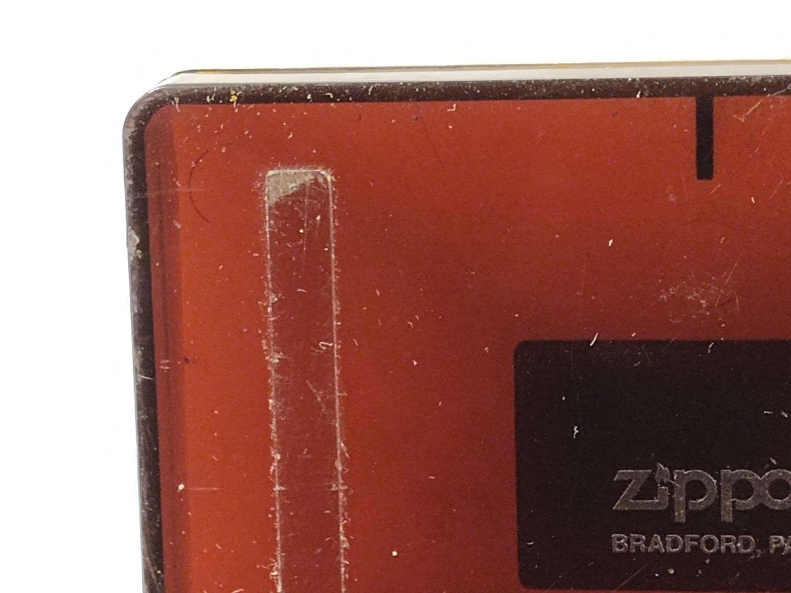 Vintage Zippo Playing Card Box Plastic Amber Double Slot
