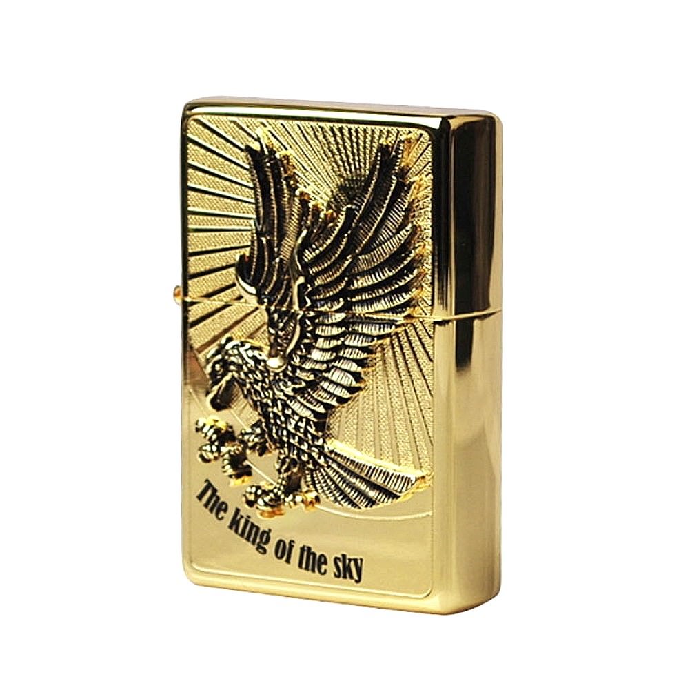 Zippo King of the SKY GD Lighter Genuine Org Packing 6 Flints set GIFT