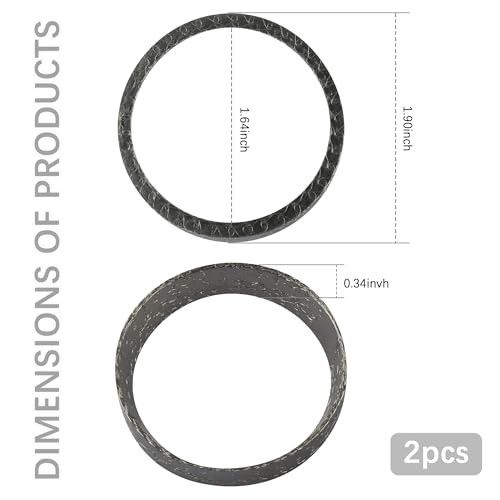 2PCS Exhaust Gasket for Motorcycle Exhaust Pipe,Wire and Graphite Exhaust