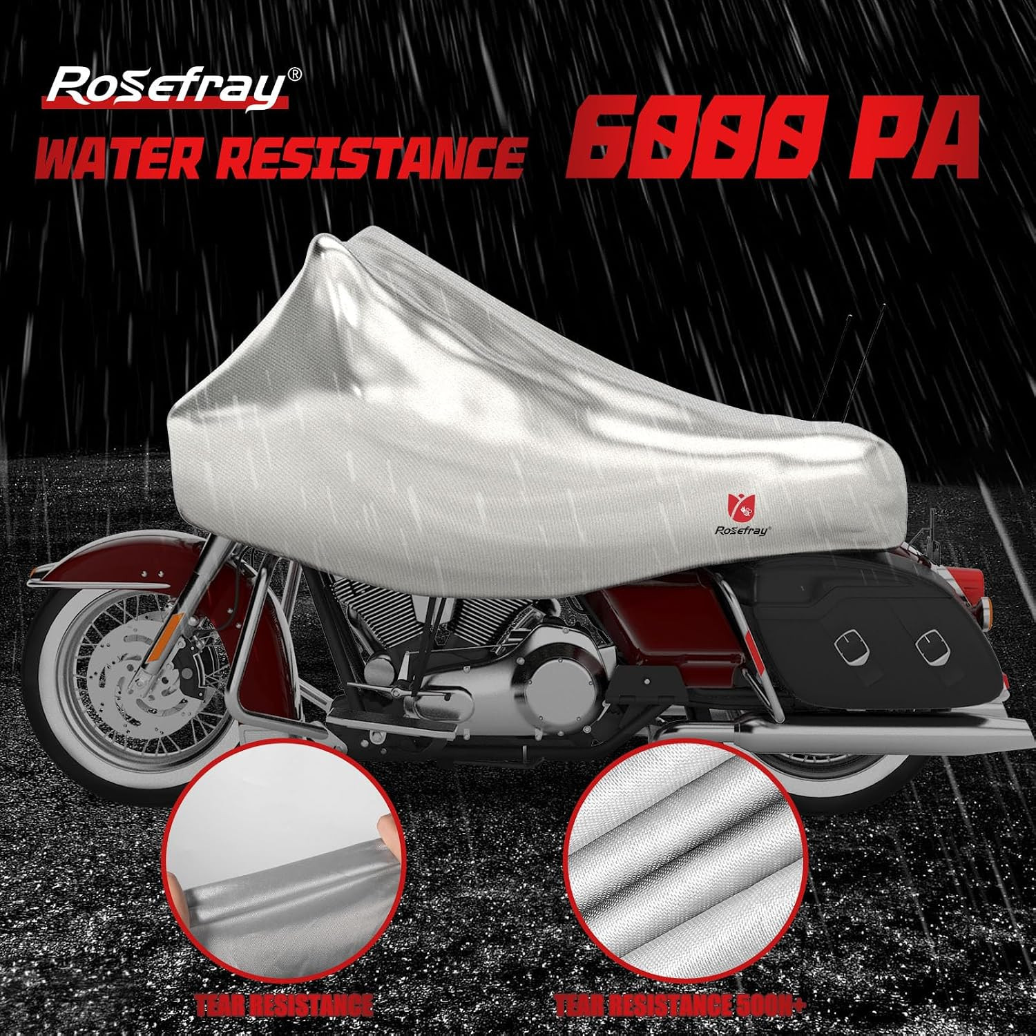 420D Motorcycle Half Cover-Outdoor Waterproof All Weather Protection Lightweight
