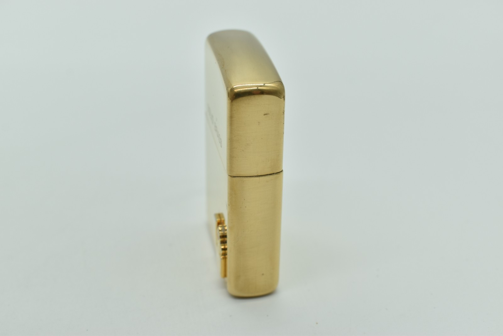 Zippo – SOLID BRASS LIGHTER LOGO, 1990, NEW, Never Fired, Niagara Falls Insert