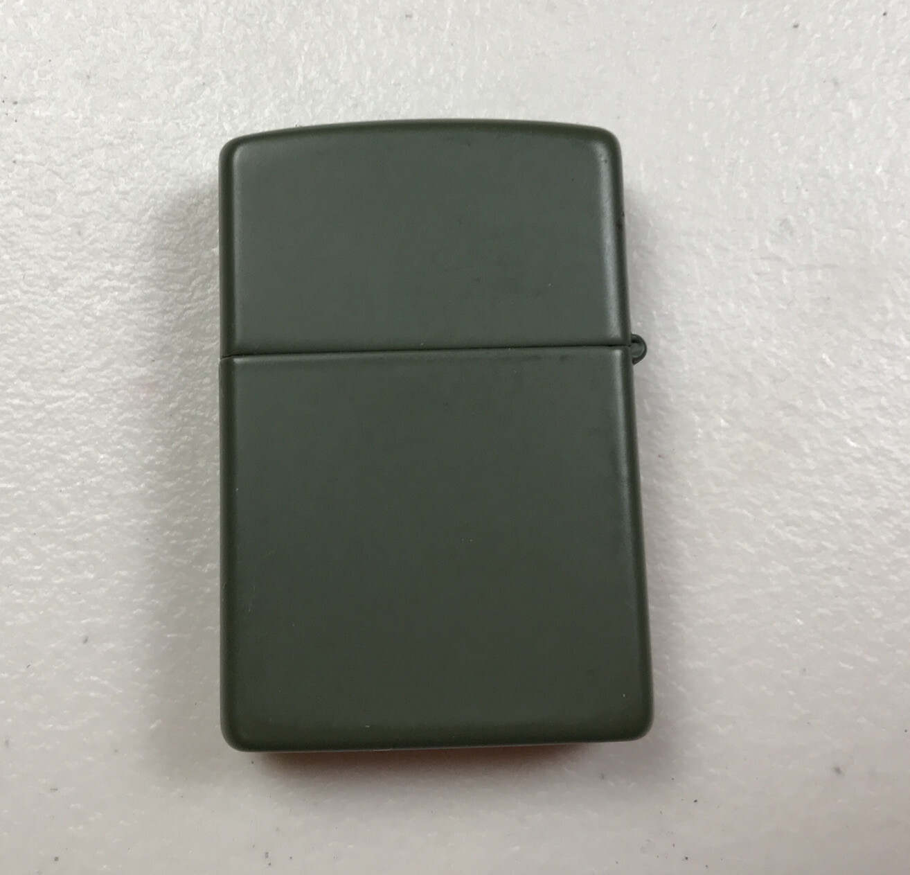 RARE Vintage Working Zippo Classic Style Army Green Painted Harley Davidson Logo