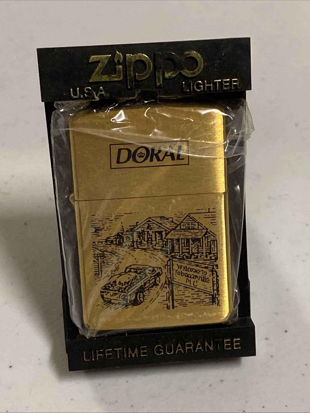 ESTATE FIND! ZIPPO DORAL Solid Brass Lighter | SEALED UNUSED Tobaccoville