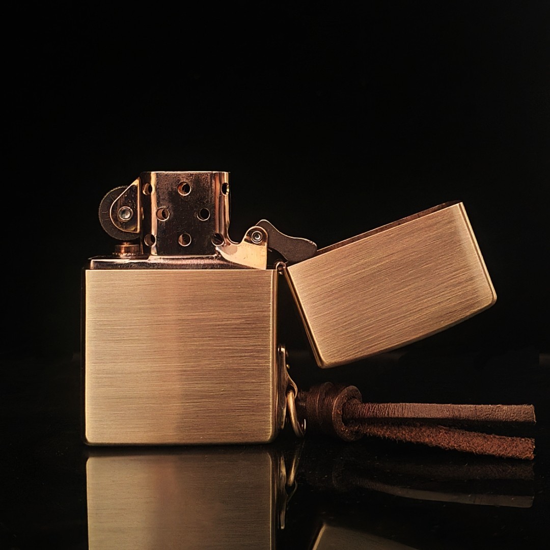Vintage Style Female Zippo Lighter Emblem and Keychain Gift For Men