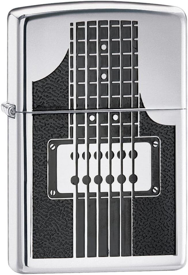 Zippo Electric Guitar High Polish Chrome 24486