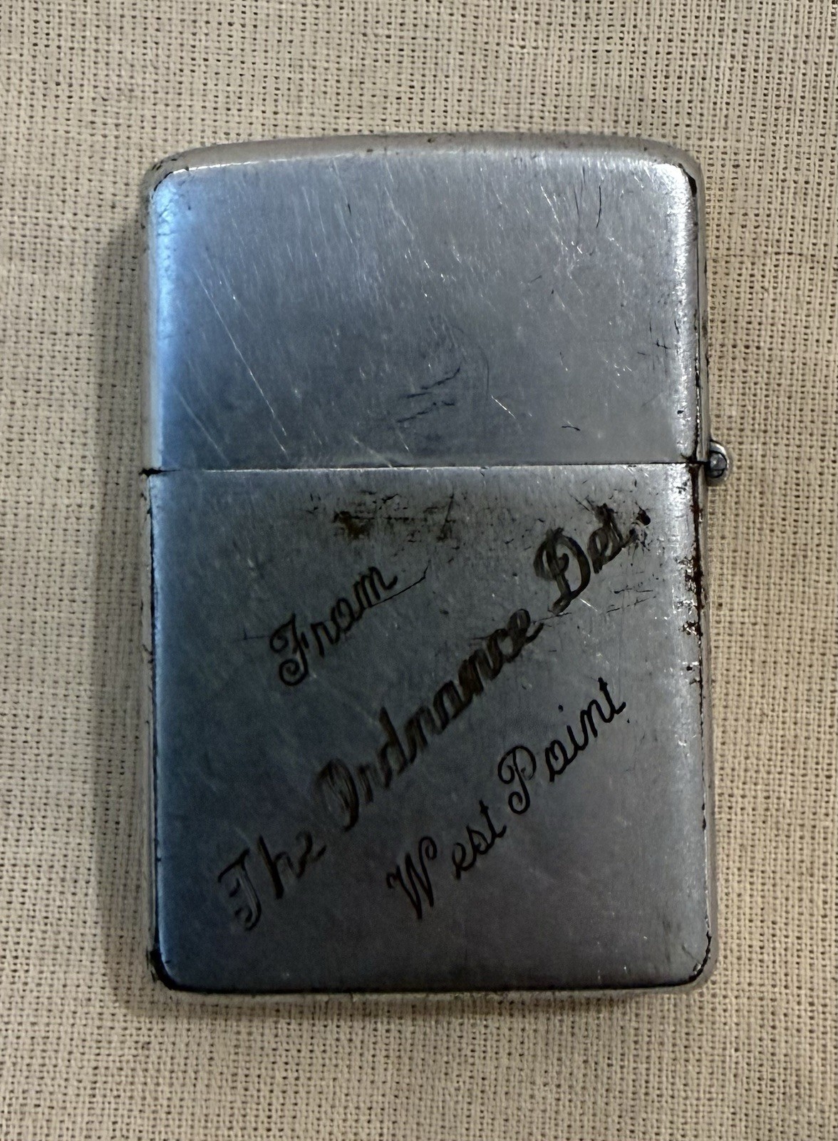 Vintage Military Zippo Lighter WWII Era Army Engraved Robert Scott West Point