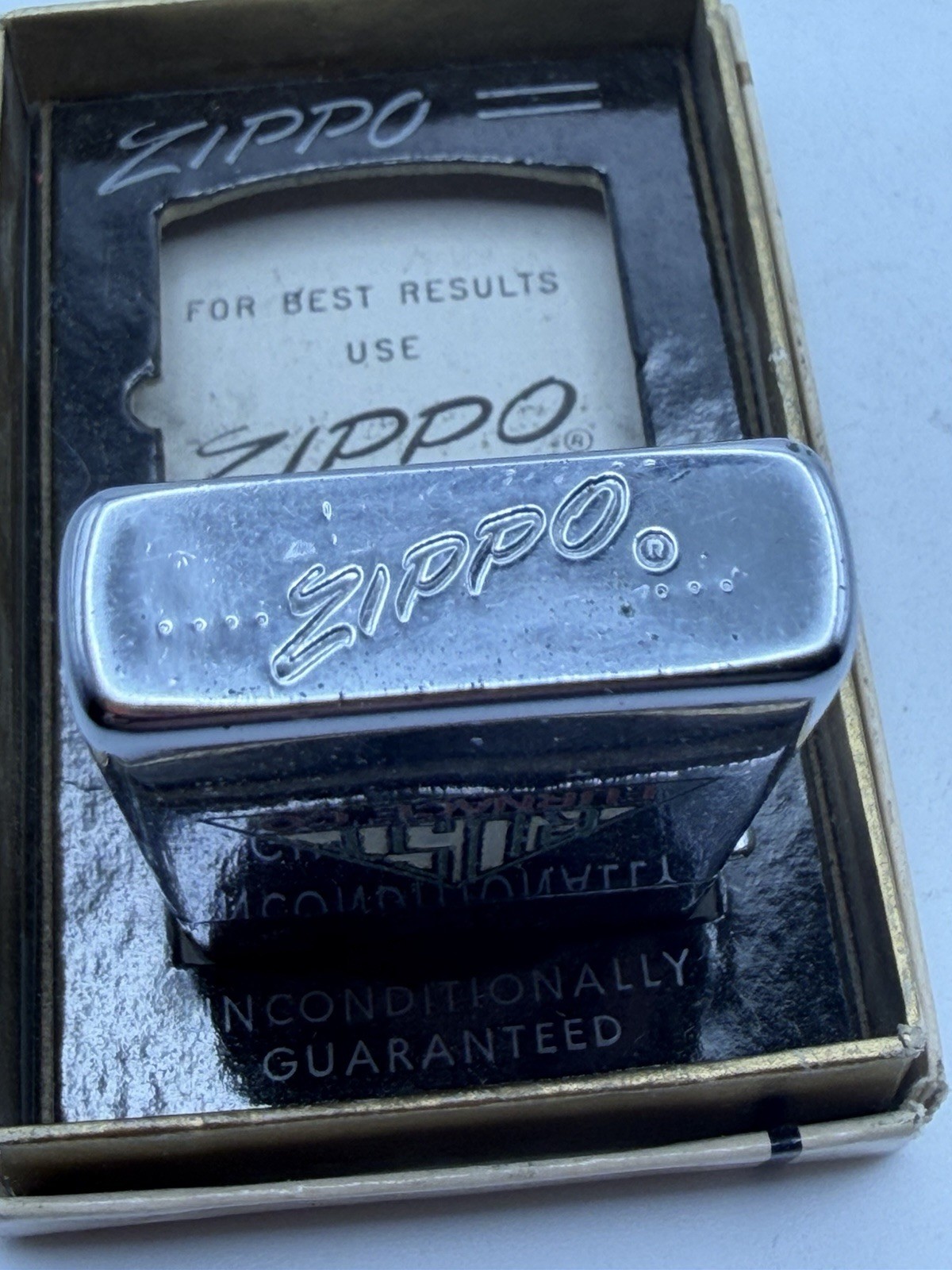 Vintage 1958 Rust Furnace Advertising HP Chrome Slim Zippo Lighter B29