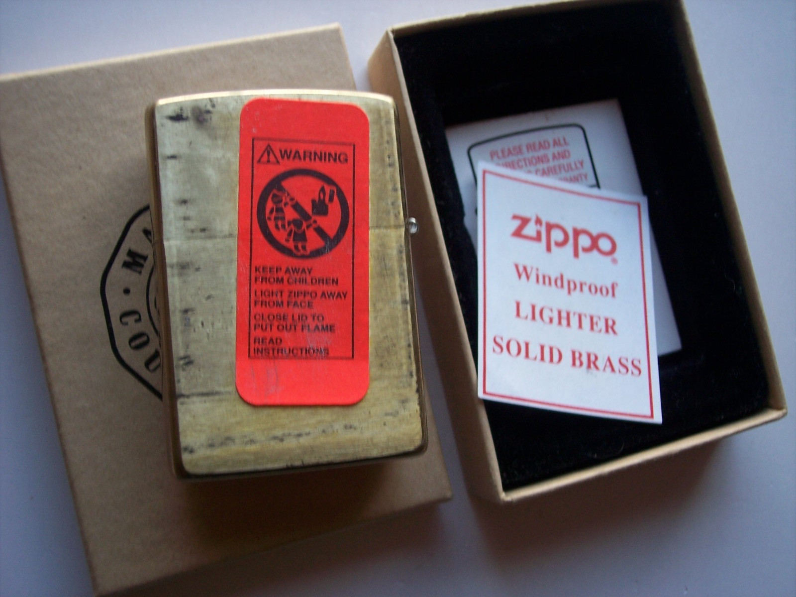 Vintage 1994 solid Brass Marlboro Bucking Bronco Zippo Lighter NEW with Seal