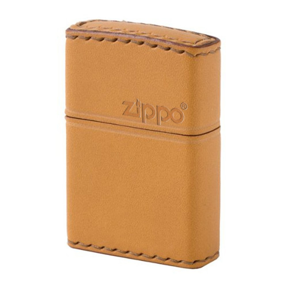 ZIPPO Genuine Leather Wrapped Camel Oil Lighter Hand Stitched LB-5