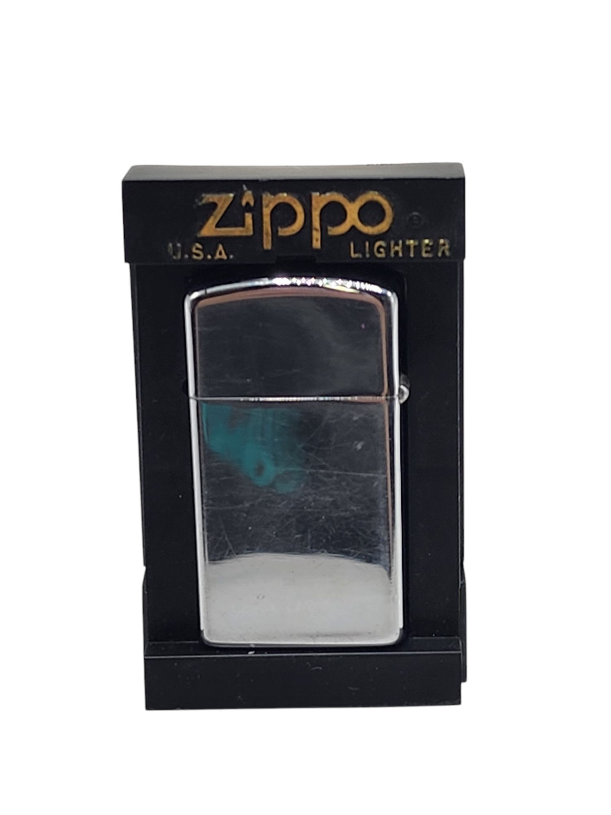 1966 Ultra Rare Zippo Slim Lighter SWING TO KING Lion Music Vintage