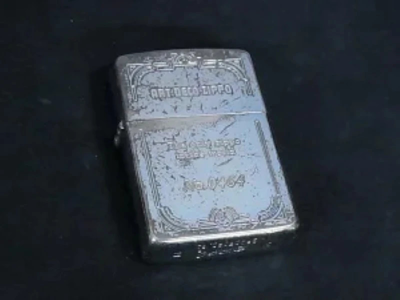 Zippo Vintage Oil Lighter 1990 Silver Tone 5.5cm Smoking Accessory USA Made