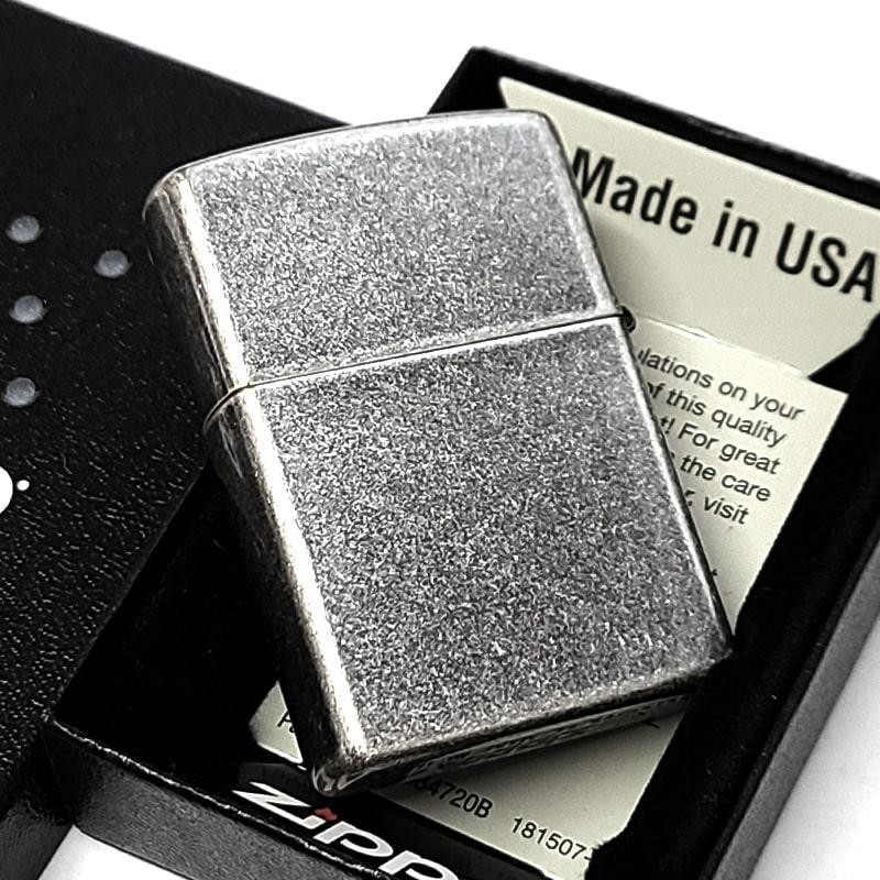 Zippo Antique Silver Distressed Flat Bottoms Regular Lighter