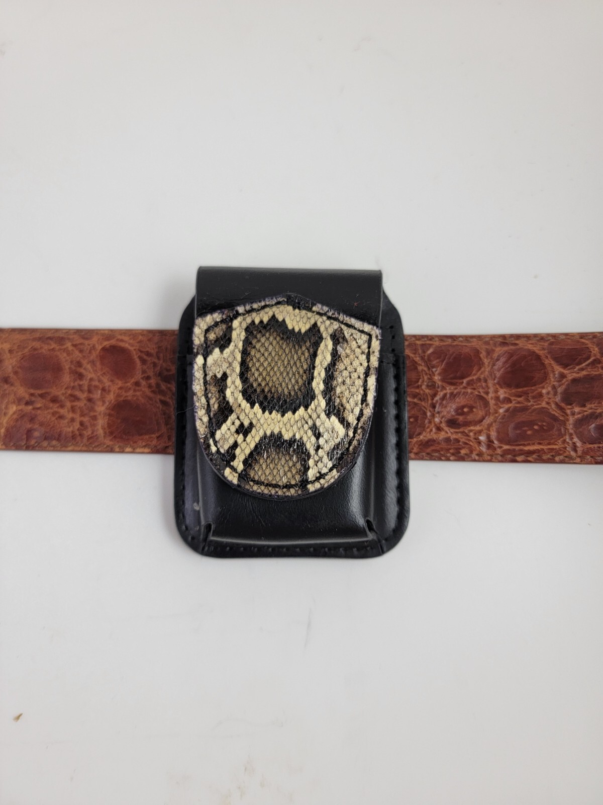 BURMESE PYTHON ZIPPO leather lighter case Pouch holder New Genuine Handmade