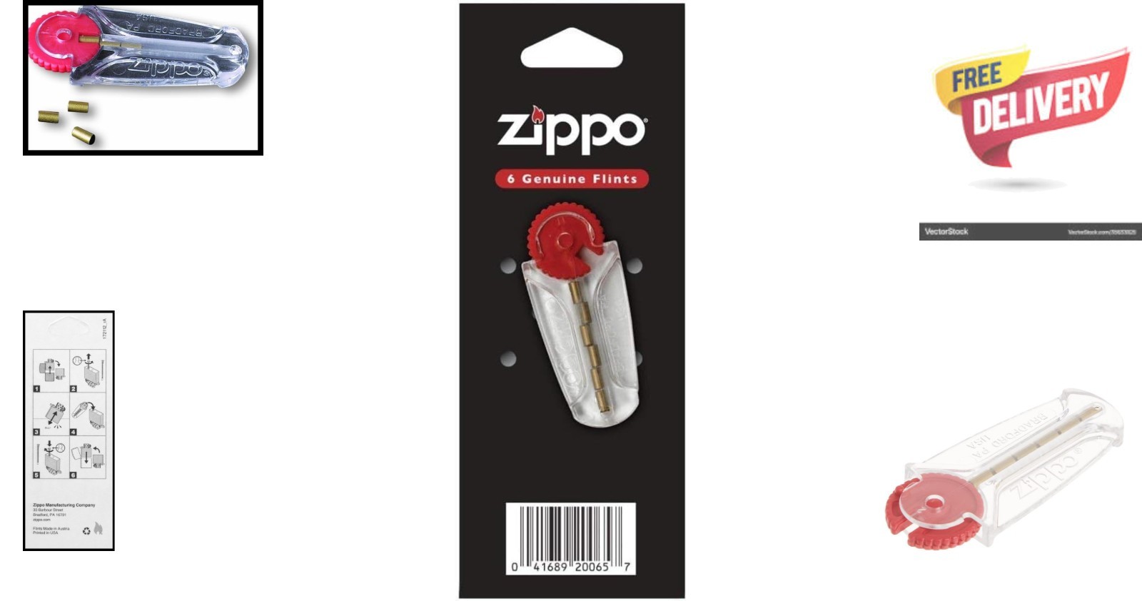 Versatile 6-Pack Zippo Flints – Essential for Quality Lighter Performance