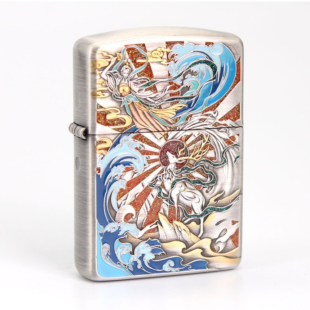 Zippo lighter 162 Armor Custom 3D Colors Rendering Nine-Colored Deer Special Box