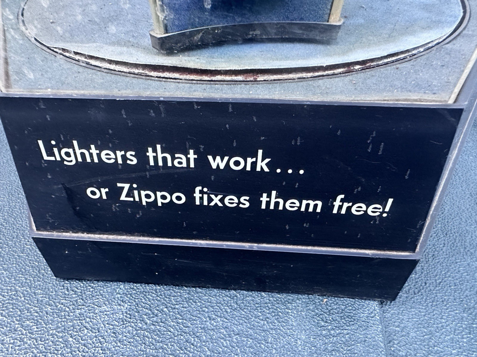 Vintage Zippo Lighted Countertop Dealer Display Rotating Carousel Store Display