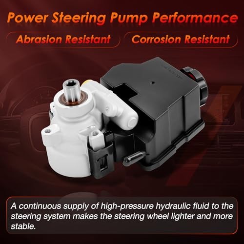 Power Steering Pump, with Reservoir, Compatible with 1998 1999 2000 2001 2002