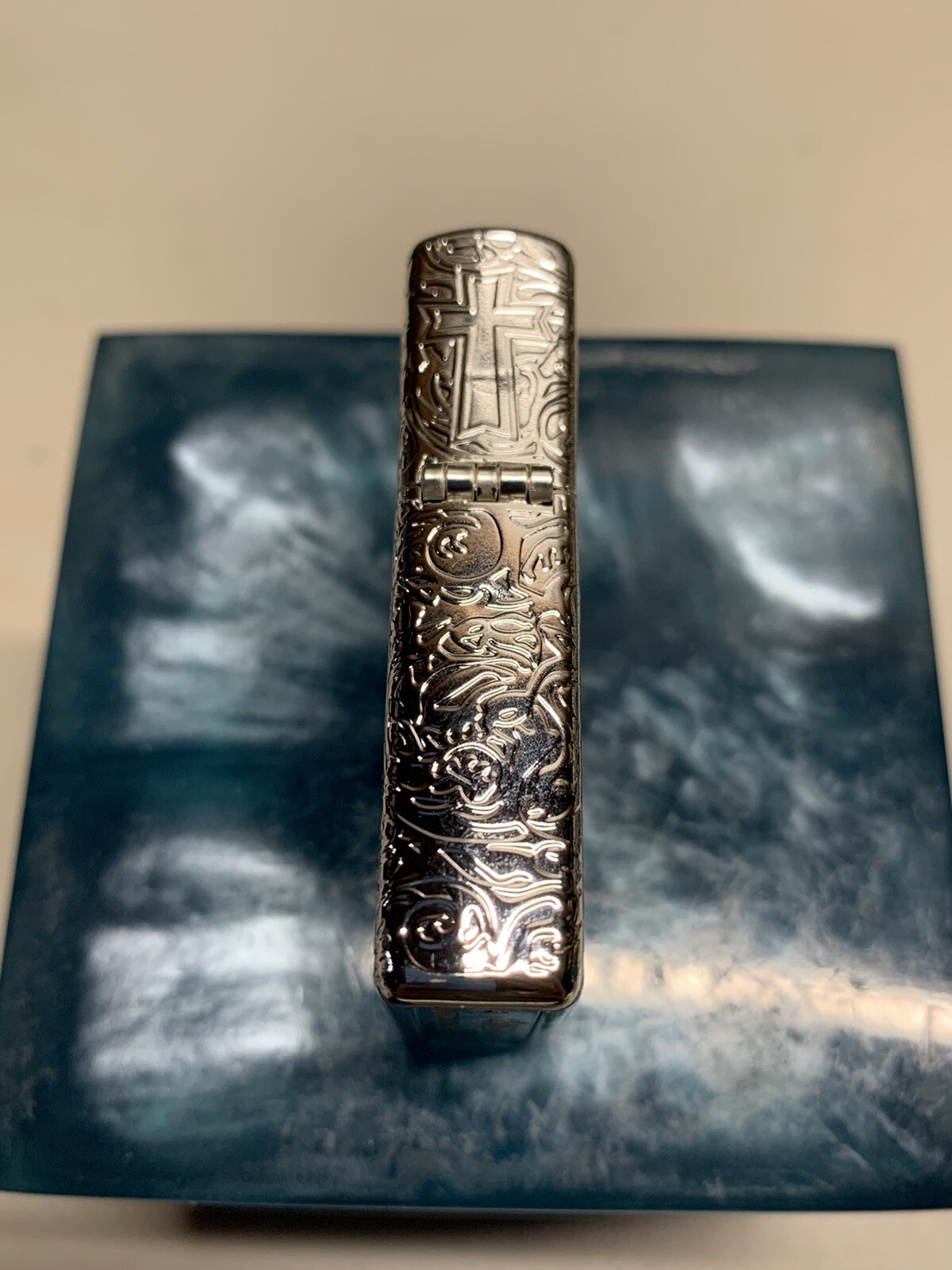 Zippo Windproof silver St. Benedict Lighter, Constantine, New In Box