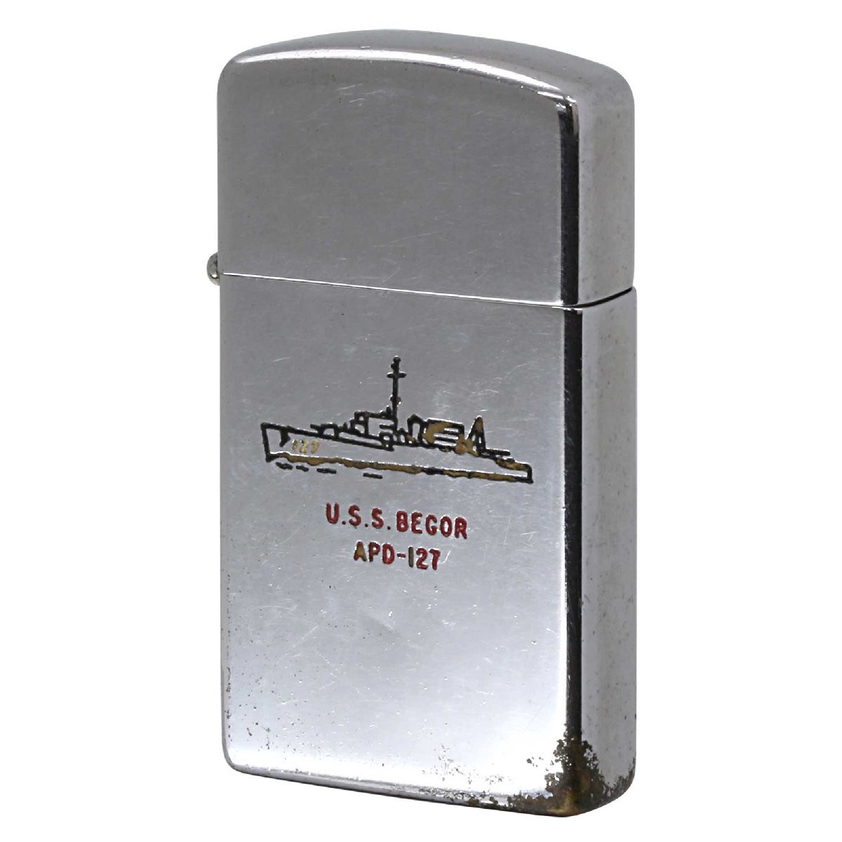 vintage Zippo used manufactured in 1958 USS Begor APD 127 U.S. military navy ves