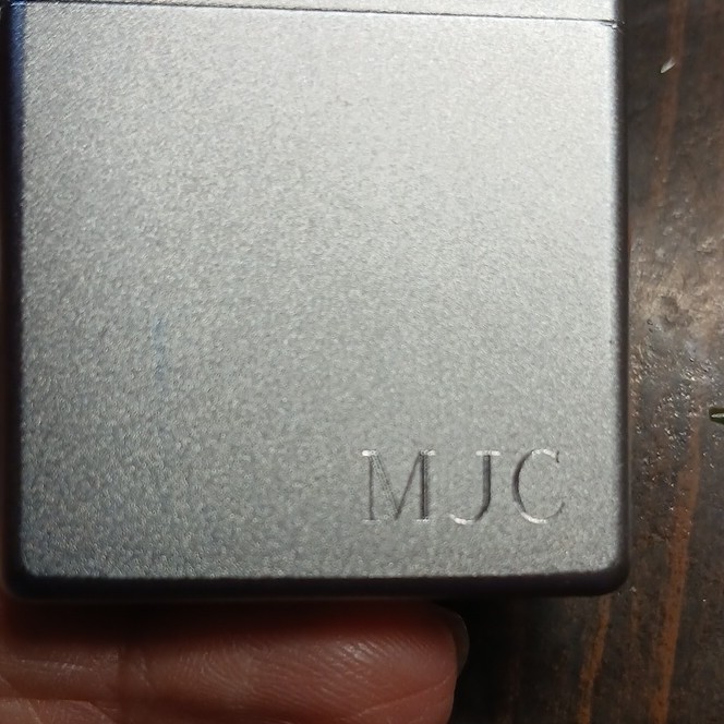 Zippo Engraved „MJC“ Lighter Decorative Scrollwork Edges Silver Collectible