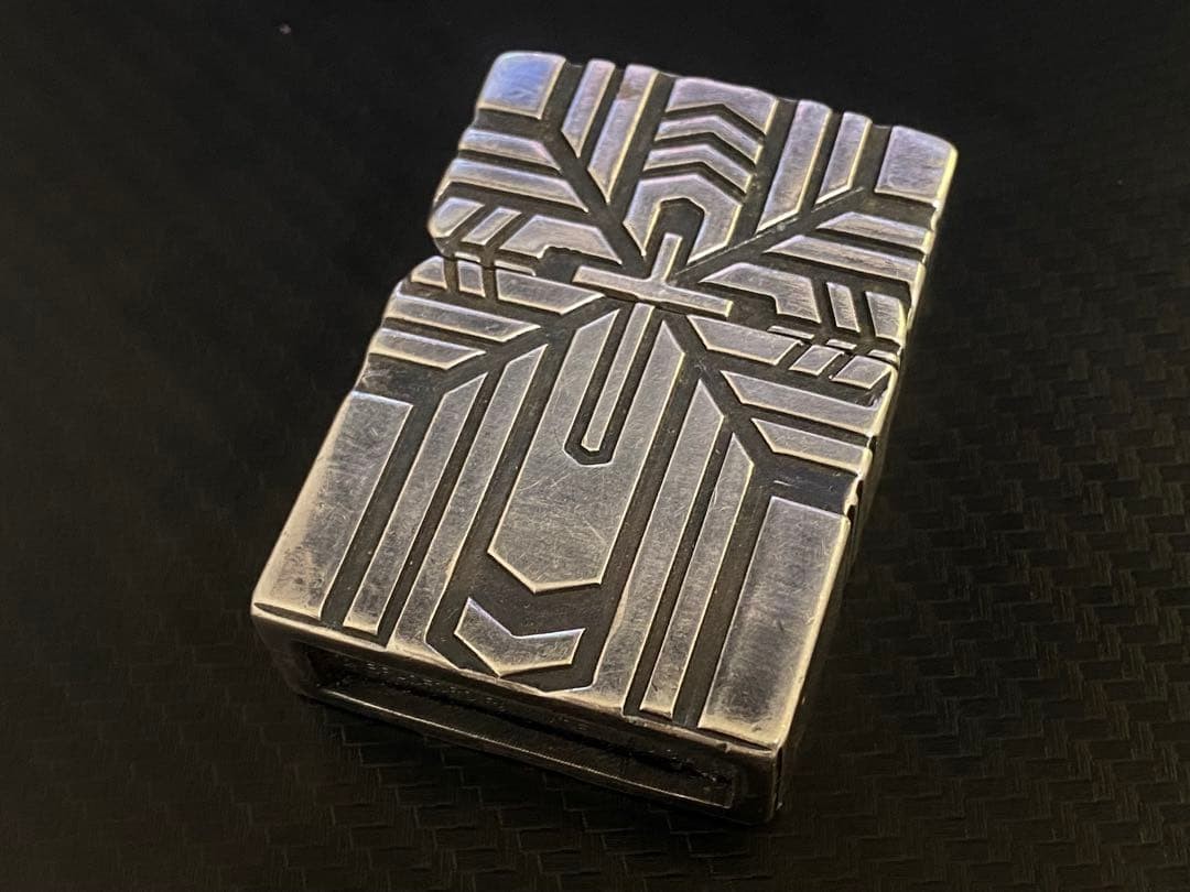 Silver CROSS Deep Carving ZIPPO Custom Model Used