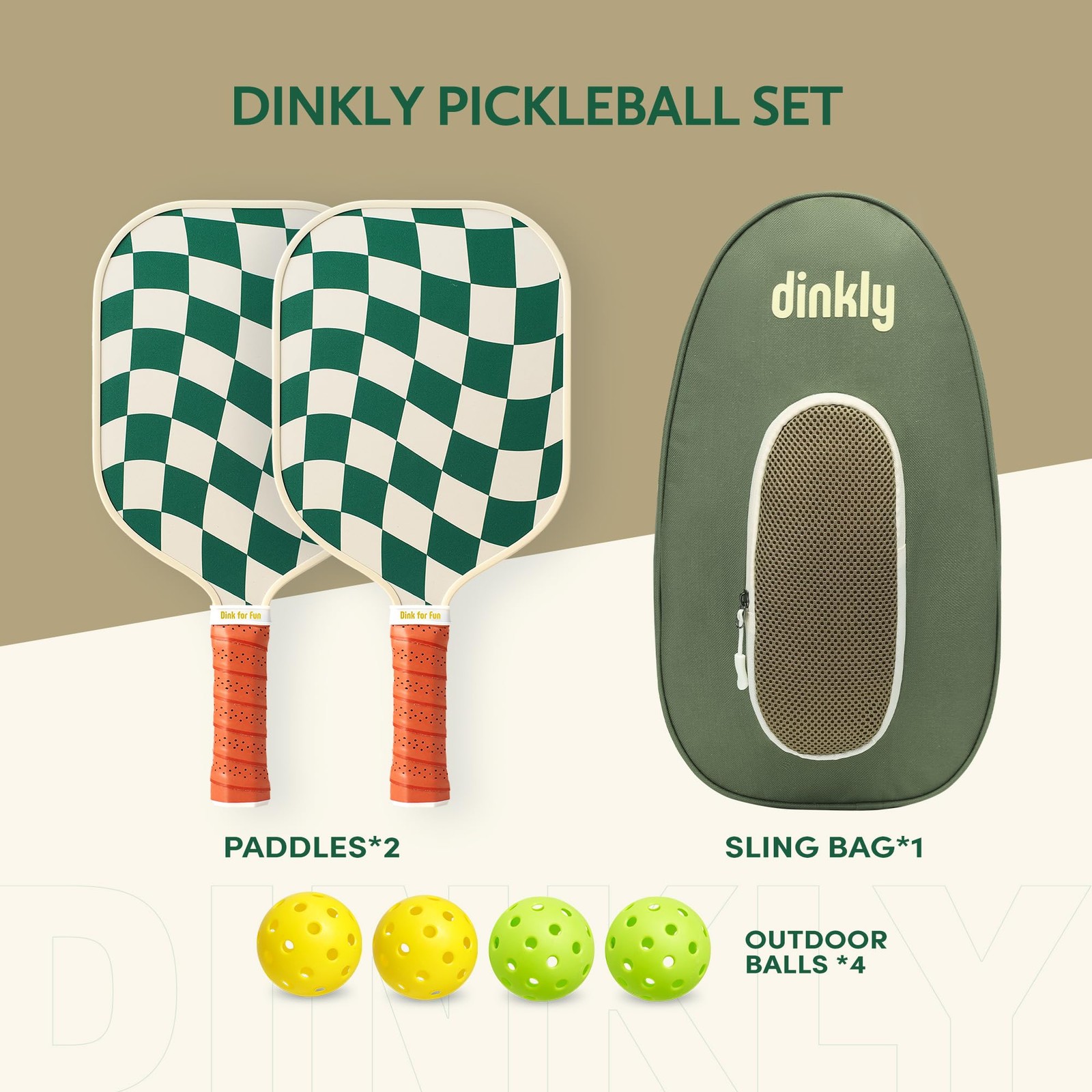 Dinkly Pickleball Paddles Set Of 2 – Usapa Approved Graphite/Fiberglass