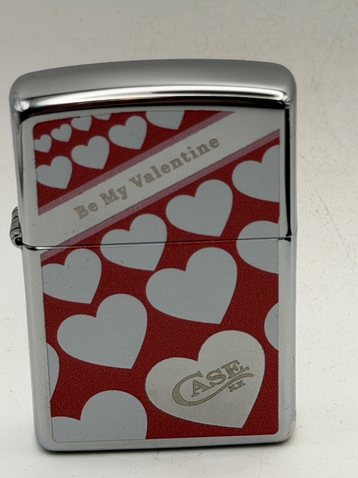 2026 Case XX Cutlery Be My Valentine High Polish Chrome Zippo Lighter New