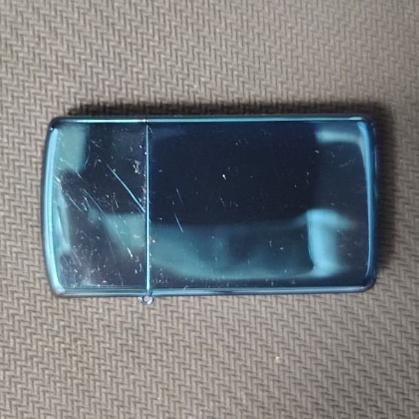 Zippo Slim Sapphire Blue Flip-Top Lighter Case with Insert