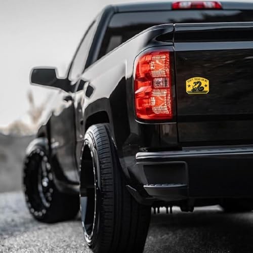 Gadsden Flag Rattlesnake Car Emblem 3D Metal Decal with Matt black yellow