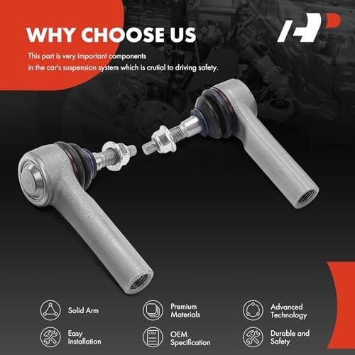 Front Outer Tie Rod End, Compatible with Ford | Compatible with Ford Mustang